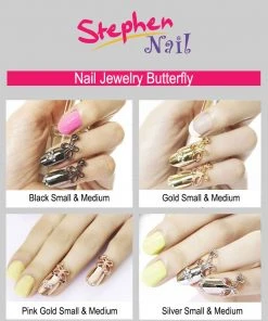 Stephen Nail Jewelry Butterfly (Medium Pink Gold)