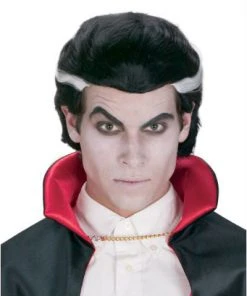 Costume Wigs Classic Vampire | Black/White Halloween Wig By Wicked Wigs