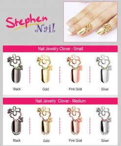 Stephen Nail Jewelry Clover (Small-Pink Gold)