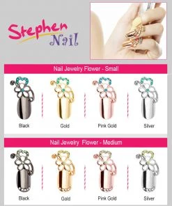 Stephen Nail Jewelry Flower (Small-Black)
