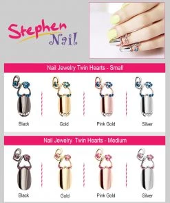 Stephen Nail Jewelry Twin Hearts (Medium-Silver)