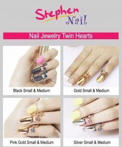 Stephen Nail Jewelry Twin Hearts (Medium-Silver)