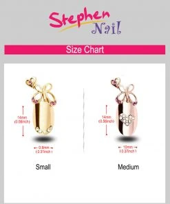 Stephen Nail Jewelry Butterfly (Small Pink Gold)