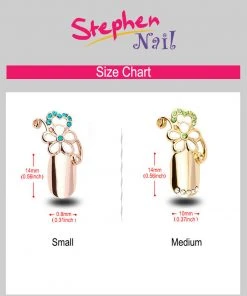 Stephen Nail Jewelry Flower (Medium-Pink Gold)