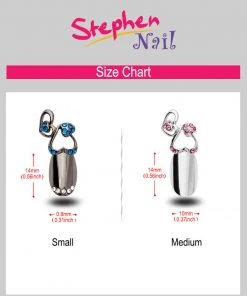 Stephen Nail Jewelry Twin Hearts (Medium-Black)