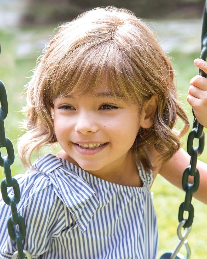 Elsie (Exclusive) | Kids Lace Front & Monofilament Part Synthetic Wig By Amore Wigs For Kids