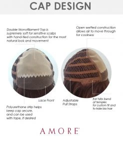 Wigs For Women Reign | Lace Front & Monofilament Synthetic Wig By Amore