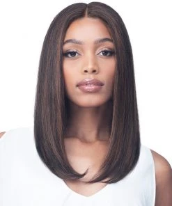 Wigs For Black Women Straight 16 | Lace Front Human Hair Wig By Bobbi Boss