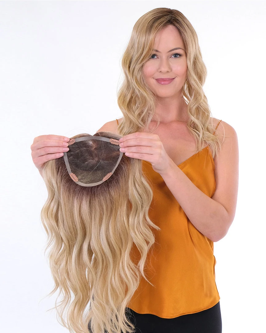 18~26 Inch Premium 100% Handmade Topper 18 Wave | Toppers By Belle Tress