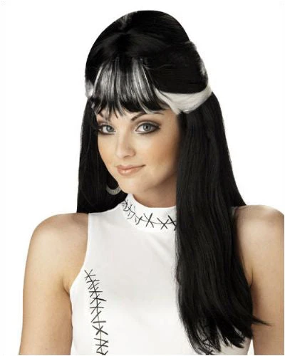 California Costume Wigs Frankies Girl Black/White Halloween Wig By California Costumes