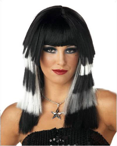 California Costume Wigs Club Chaos Black/White Costume Wig By California Costumes