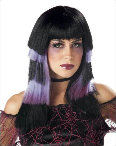 California Costume Wigs Club Chaos Black/Purple Costume Wig By California Costumes