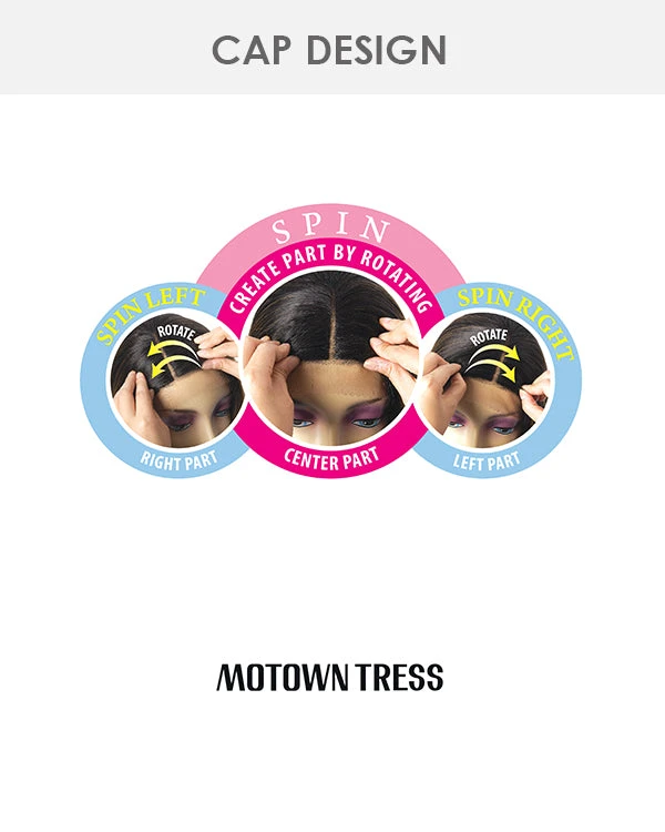 HPL Spin30 | Lace Part Remy Human Hair Wig By Motown Tress