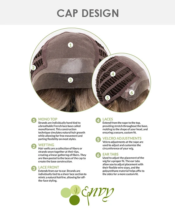 Isabella (Exclusive) | Lace Front & Monofilament Top Human Hair Blend Wig By Envy