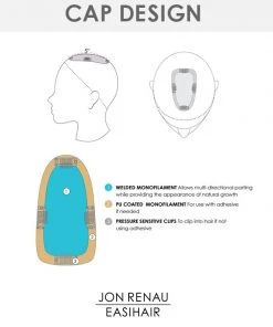 EasiPart HD 8 Inch | Monofilament Clip-in Crown Volumizer Toppers By Jon Renau 8~12 Inch