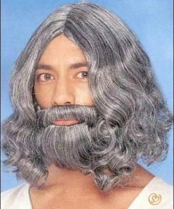 Franco Costume Wigs Biblical Wig & Beard Set Costume Wig By Franco