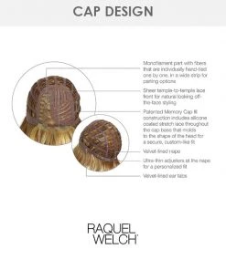 Wigs For Women Going Places | Lace Front & Monofilament Part Synthetic Wig By Raquel Welch