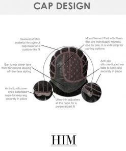 Wigs For Men Daring | Average/Large Men's Lace Front & Monofilament Part Synthetic Wig By HIM