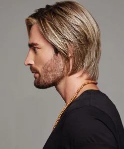 Wigs For Men Daring | Average/Large Men's Lace Front & Monofilament Part Synthetic Wig By HIM