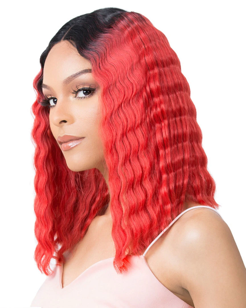 Wigs For Black Women HD Lace Crimped Hair-1 | Lace Front & Lace Part Synthetic Wig By It's A Wig