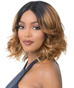 HD T Lace Leena | Lace Front & Lace Part Synthetic Wig By It's A Wig Wigs For Black Women