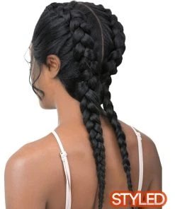 Vixen X Yaki Straight | Lace Front Human Hair Blend Wig By It's A Wig