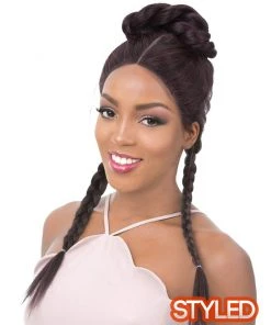 Vixen X Yaki Straight | Lace Front Human Hair Blend Wig By It's A Wig