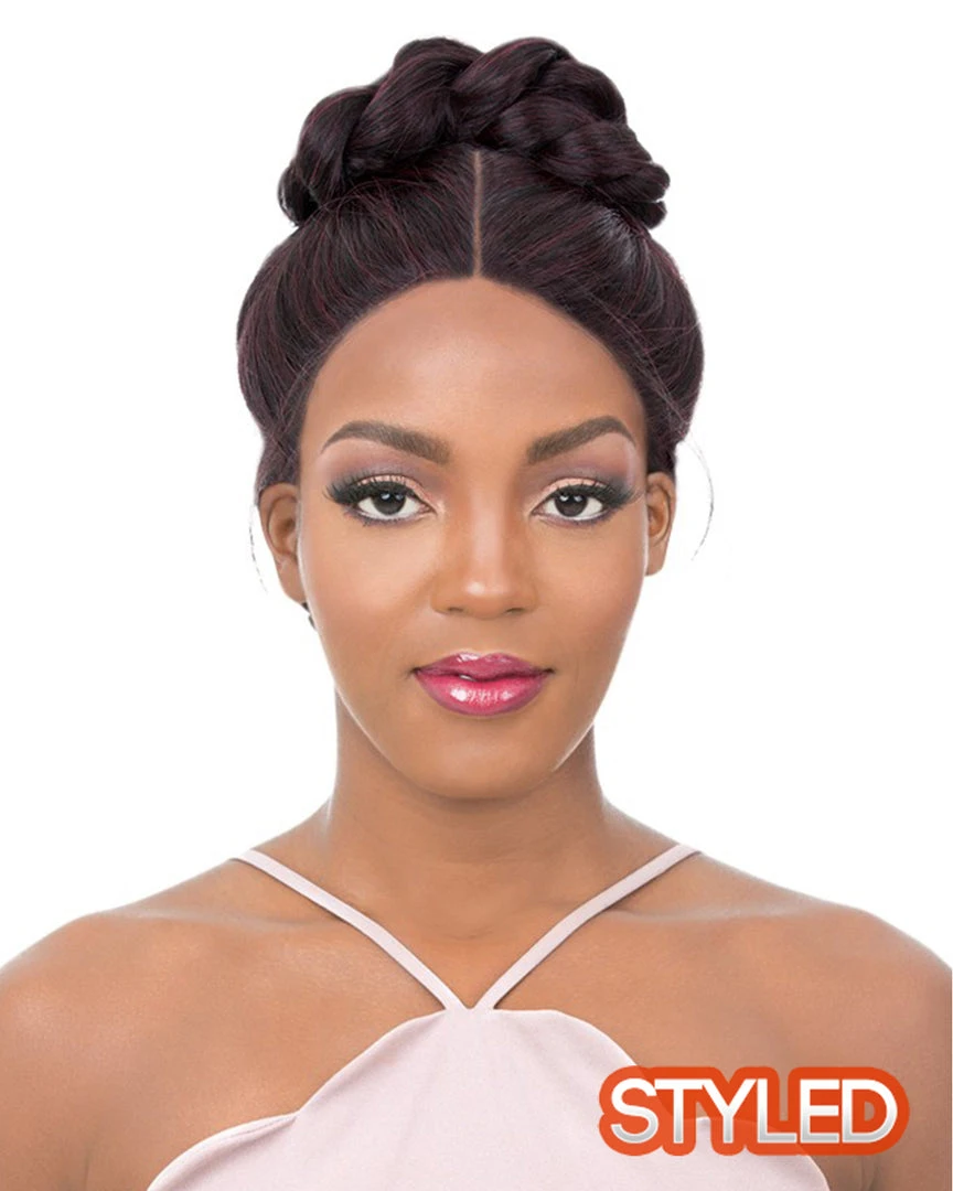 Vixen X Yaki Straight | Lace Front Human Hair Blend Wig By It's A Wig