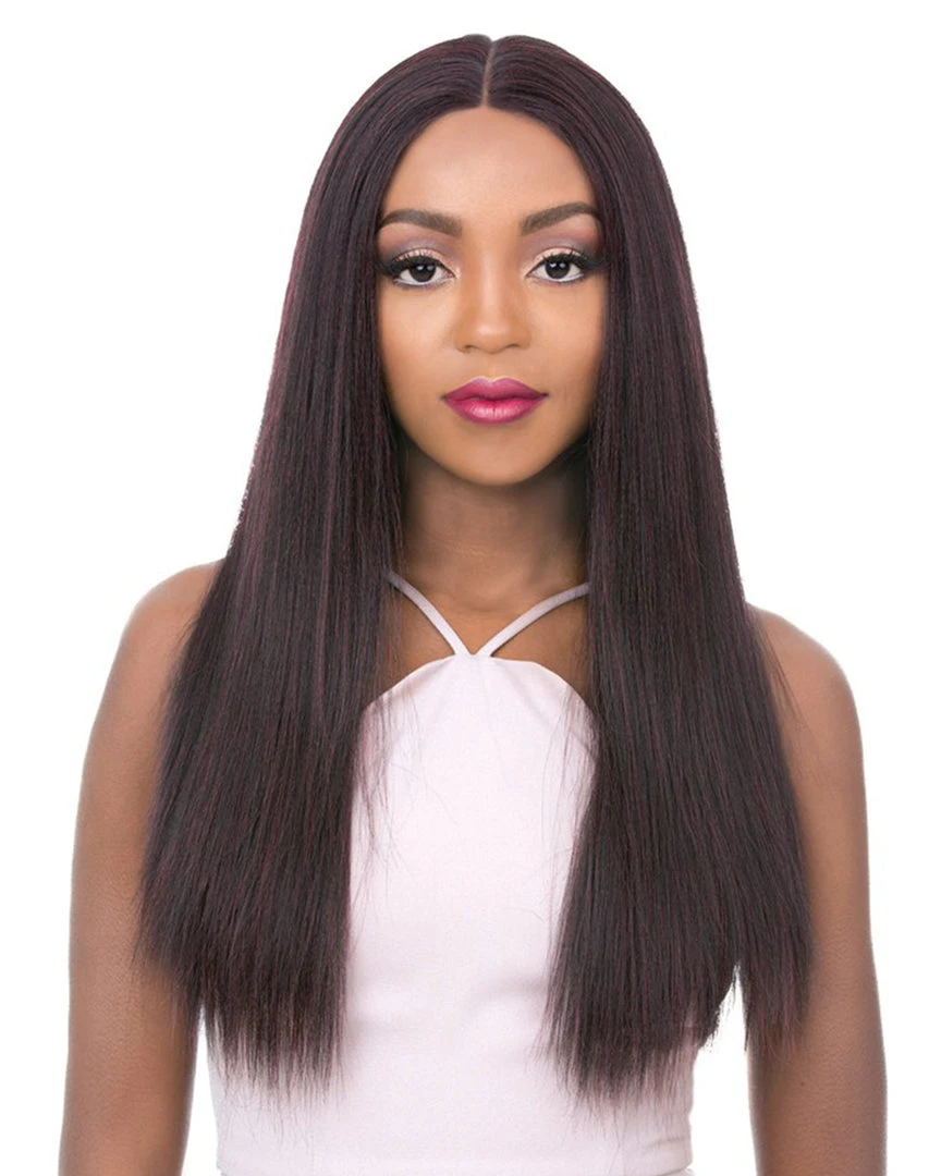 Vixen X Yaki Straight | Lace Front Human Hair Blend Wig By It's A Wig