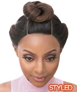 Wigs For Black Women Vixen Y Yaki Straight | Lace Front Human Hair Blend Wig By It's A Wig