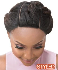 Wigs For Black Women Vixen Y Yaki Straight | Lace Front Human Hair Blend Wig By It's A Wig