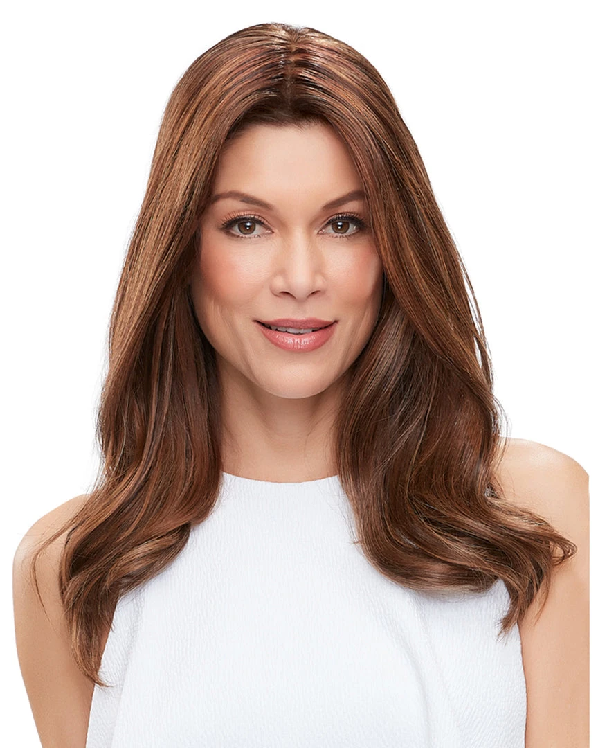 EasiPart French XL 18 Inch | Monofilament Remy Human Hair Toppers By Jon Renau 18~26 Inch