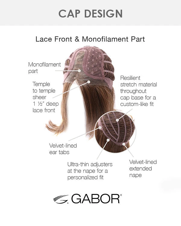 Simply Flawless-Petite/Average | Lace Front & Monofilament Part Synthetic Wig By Gabor Wigs For Women