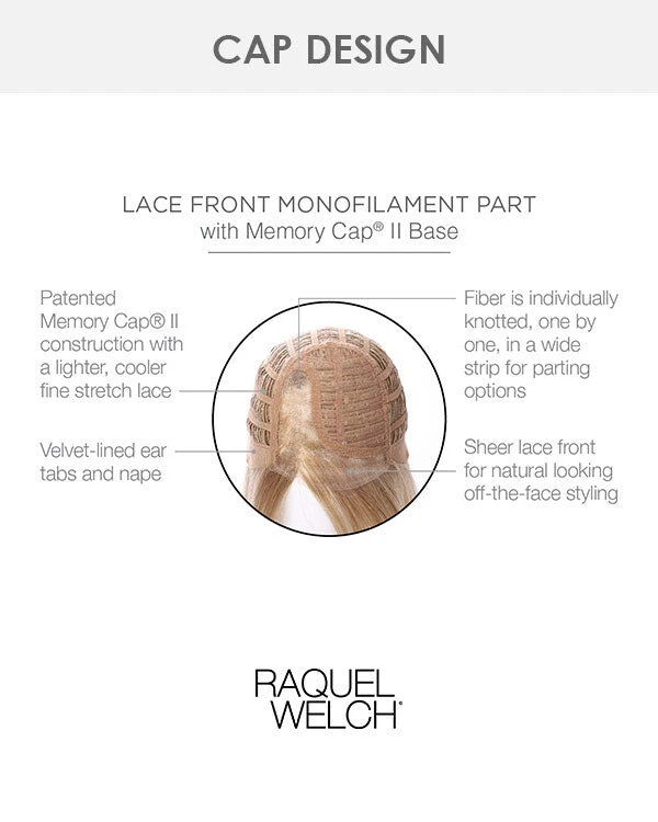 Crowd Pleaser | Lace Front & Monofilament Part Synthetic Wig By Raquel Welch
