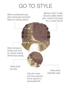 Go To Style | Lace Front & Monofilament Part Synthetic Wig By Raquel Welch Wigs For Women