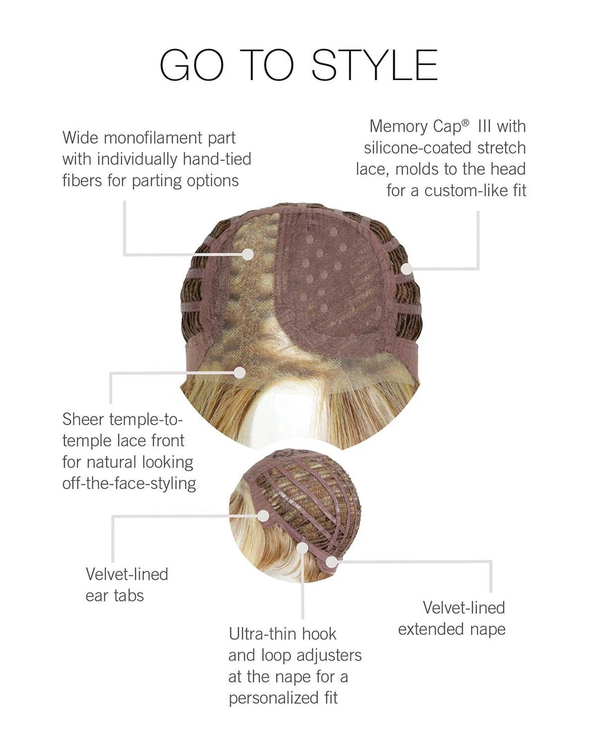 Go To Style | Lace Front & Monofilament Part Synthetic Wig By Raquel Welch Wigs For Women