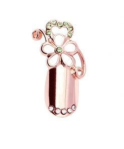Stephen Nail Jewelry Flower (Medium-Pink Gold)