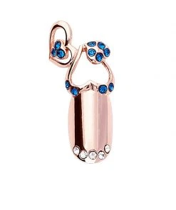 Stephen Nail Jewelry Twin Hearts (Small-Pink Gold)