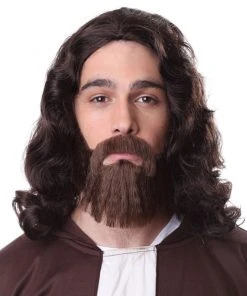 Jesus Wig Set By Sepia Costume Wigs