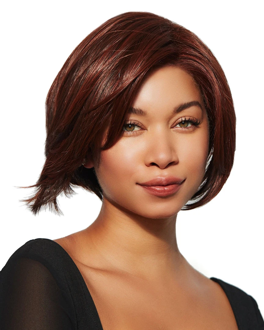 Wigs For Women Angled Bob | Lace Front & Monofilament Part Synthetic Wig By TressAllure