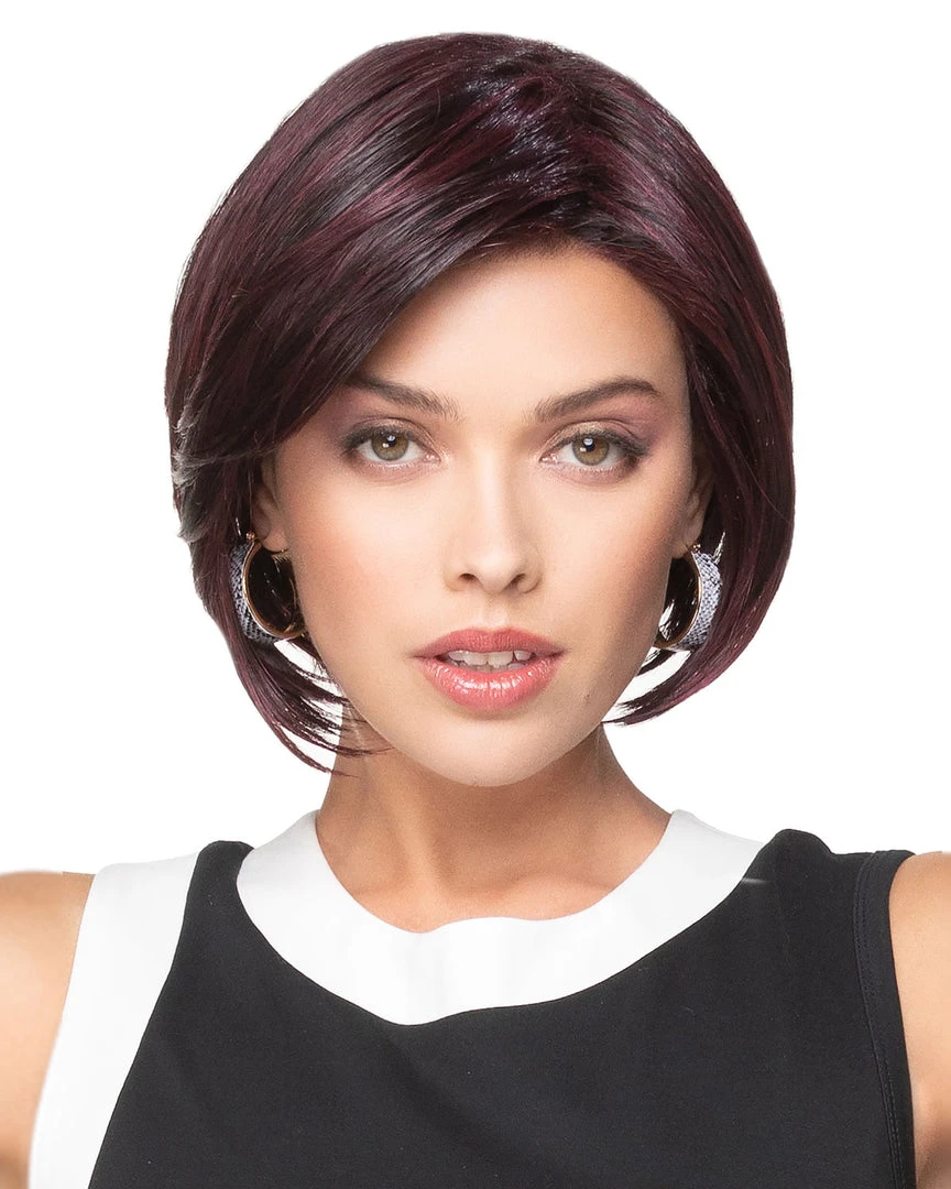 Wigs For Women Angled Bob | Lace Front & Monofilament Part Synthetic Wig By TressAllure