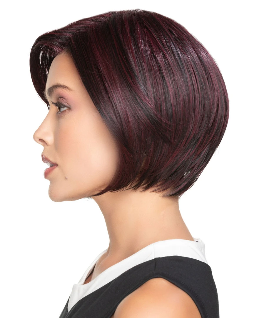 Wigs For Women Angled Bob | Lace Front & Monofilament Part Synthetic Wig By TressAllure