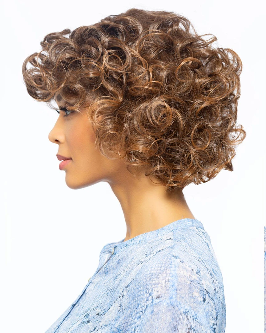 Wigs For Women Curl Intense | Lace Front & Monofilament Top Synthetic Wig By TressAllure