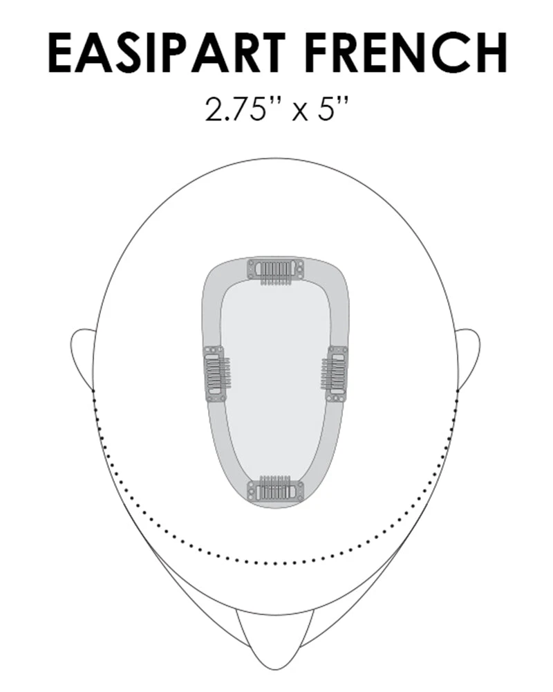 8~12 Inch EasiPart French 12 Inch | Monofilament Remy Human Hair Toppers By Jon Renau