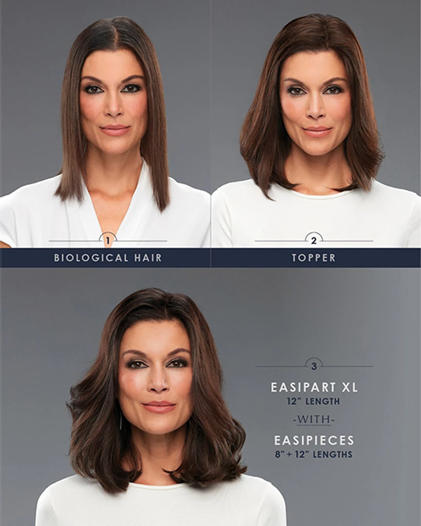 EasiPieces 12 Inch Length X 6 Inch Width (1pc) | Remy Human Hair Piece By Jon Renau